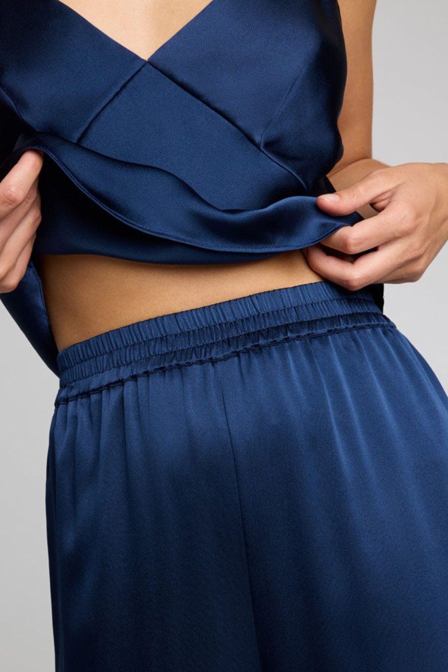 Sleep Negative Underwear | Eclipse Silk Track Pant Navy