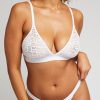 Bras Negative Underwear | Eyelet Lace Triangle Bra White