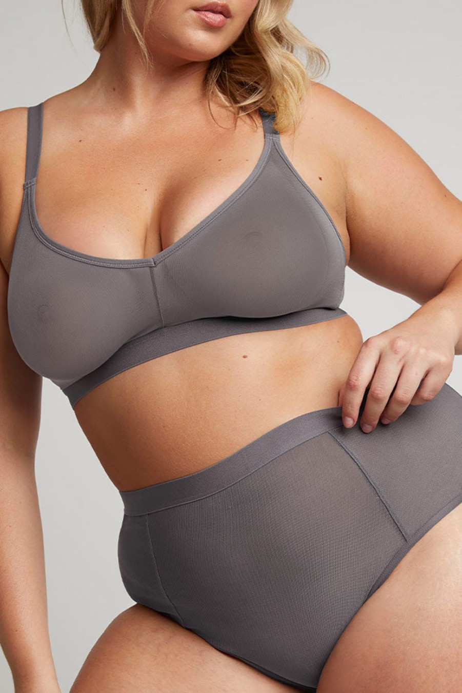 Bras Negative Underwear | Sieve Non-Wire Bra Graphite
