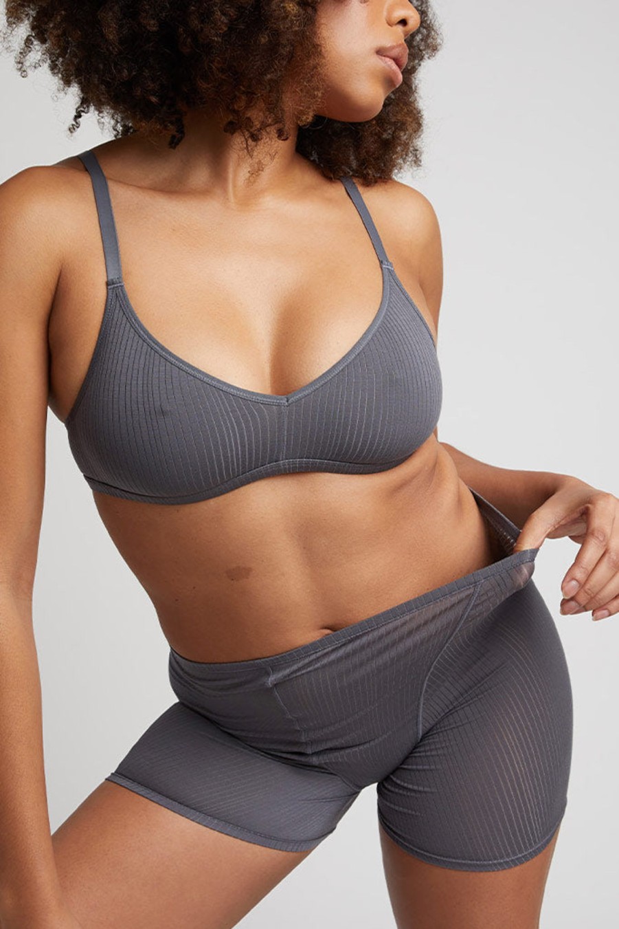 Bras Negative Underwear | Whipped Non-Wire Bra Graphite