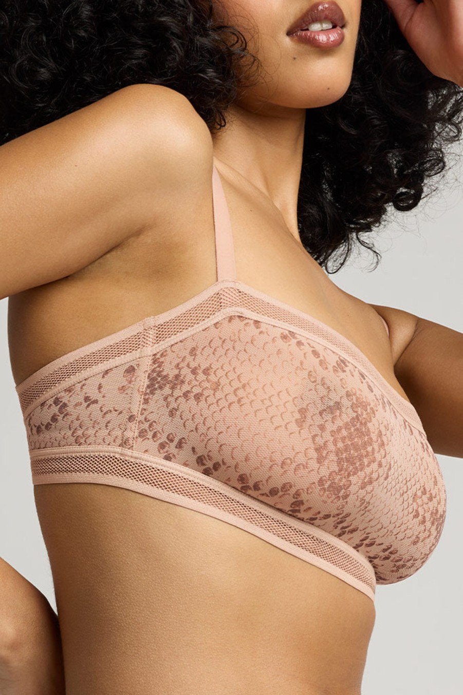 Bras Negative Underwear | Sieve Trim Bralette Buff Boa